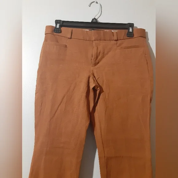 Banana Republic Copper Tan Sloan Pants Women's Size 4 Cropped Ankle - Picture 3 of 6